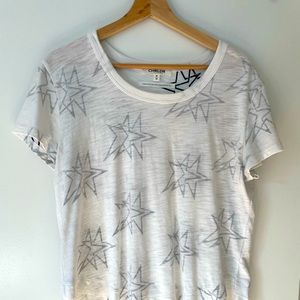 CHRLDR reverse printed asymmetrical star t-shirt